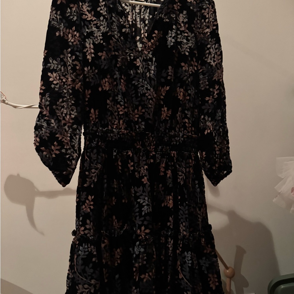 Shoshana Black Floral Dress